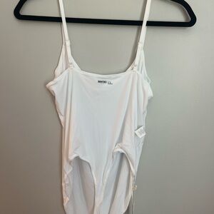 Aerie White Spaghetti Strap Bodysuit